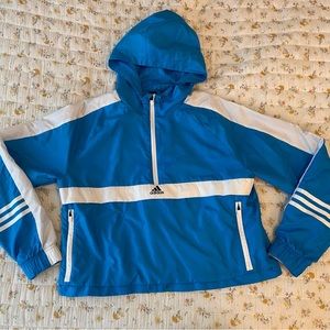 Electric blue adidas windbreaker